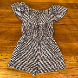 Aqua Kids One Piece off the shoulder Romper ~ worn twice ~ Excellent Condition